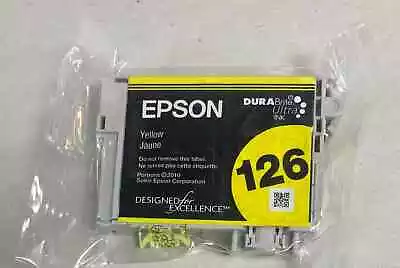 Genuine Epson 126 Yellow Ink Cartridge Exp 06/2026 (New Sealed - No Box) • $13.25