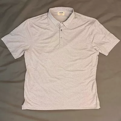 Linksoul Golf Polo Shirt Mens XXL Gray Polka Dot Short Sleeve Stretch Casual 2XL • $17.99