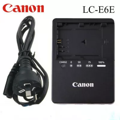 Genuine Original Canon LC-E6E Charger LP-E6 EOS 5D Mark II 70D EOS 60D EOS 60Da • $26.99