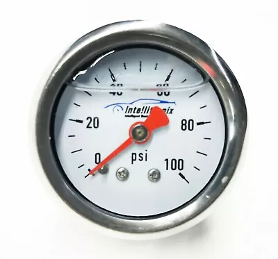 $17.92 • Buy FUEL PRESSURE GAUGE 0-100 PSI 1.5  Liquid Filled,1/8  NPT, LIFETIME WARRANTY USA