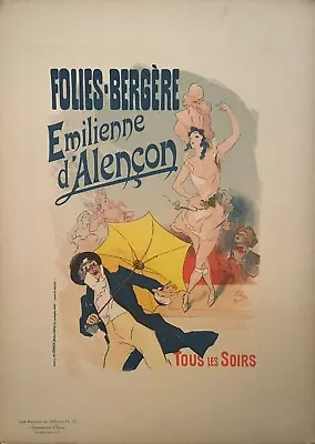 1897 Maitres De L'Affiche Pl. #113 « Folies Bergères Emilienne D'Alencon » • $340