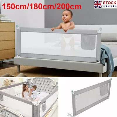 150/180/200 Cm Toddler Bed Rail Safety Guards Baby Protection Adjustable Height • £18.99