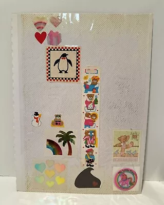 Vintage Stickers On Album Page Sheet My Little Pony Hearts Bears Toots • $40