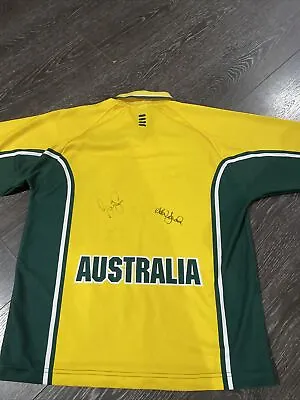 $350 • Buy 2002 Australian Cricket Fila Odi Shirt Signed Andrew Symonds Brett Lee