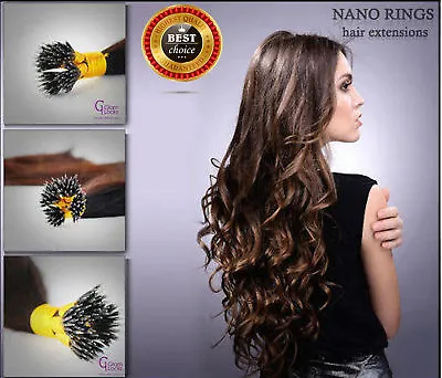 1 GRAM 14 -24  Nano Ring Tip Micro Bead Human Hair Extensions 1g Double Drawn C3 • £14.35