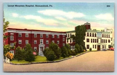 Shenandoah PA Locust Mountain Hospital Linen Unposted Postcard • $4.75