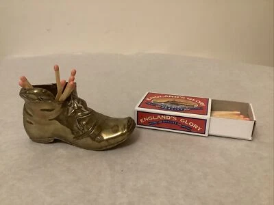 £10.75 • Buy Vintage Fireside Brass Boot Match Striker Mouse Detail Inc Box Englands Glory 