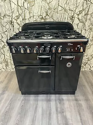 Rangemaster Elan 90 Range Cooker In Black & Chrome Dual Fuel REF C62 AGA • £1190