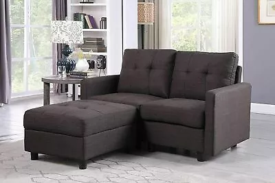 Sectional Sofa Set Linen Fabric With Reversible Chaise L-Shaped Couch Modern • $477.97