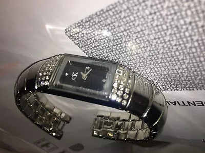 £2.99 • Buy Ladies Unbranded Chunky Linked Bangle Watch, New Battery, Pristine
