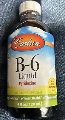 Carlson Labs Vitamin B-6 Pyridoxine HCI Improve Heart & Nerve Function 120 Ml • $4.99