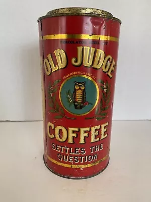 Vintage Old Judge Coffee Tin Can 3 Lb. David G. Evans Coffee Co. St Louis MO • $194.95