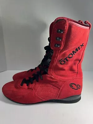 Otomix Red Suede Bodybuilding Weightlifting Boxing Shoes SIZE 6.5 Men- 8 Women • $65