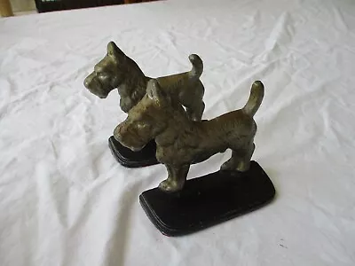 Vintage Scottie Dog Cast Iron With Bronz Finish 5 Inch Book Ends 4.5  • $17.99