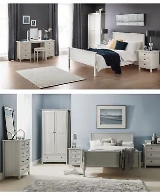 £284.95 • Buy Julian Bowen Maine Bedroom Furniture - New England Style - Grey Or White Finish