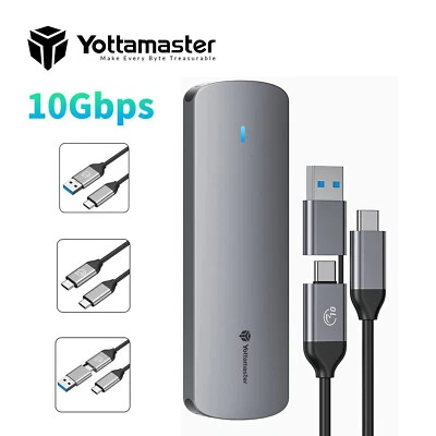 $18.59 • Buy Yottamaster M.2 NVME SSD SATA External Enclosure USB 3.2 GEN 2 Dual Support