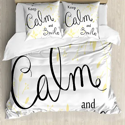 Keep Calm Duvet Cover Positive Cursive Words • £32.99