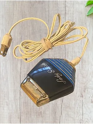 Vintage Lady Schick Electric Razor Works W/ Power Cord Black Gold & Blue • $6.59