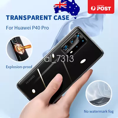 Shockproof Clear Case Cover For Huawei P40 Pro 5G Ultra Slim Soft TPU Back Case • $7.99