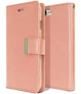 Rose Gold Mercury Rich Diary Wallet Case For IPhone 7 Plus / 8 Plus • $24.95