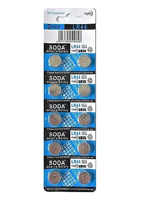 10 Pieces LR44 AG13 357A 157 303 A76 L1154 1.55V Alkaline Battery SODA Exp 2025 • $5.98