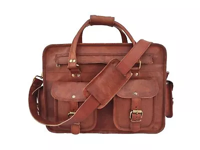 Mens Office Briefcase Leather Messenger Bag 15 In Laptop Satchel Shoulder Bags • $125.32