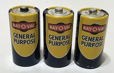 Lot Of 3 Vintage Ray-O-Vac General Purpose Battery Size C - For Display Only • $15