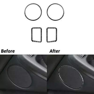 4x Door Audio Speaker Panel Cover Carbon Fiber Sticker For BMW M5 E39 1998-2003 • $15.90