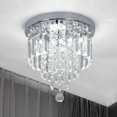 Modern LED Crystal Ceiling Light Chandelier Pendant Light Bedroom Living Room • £32.99