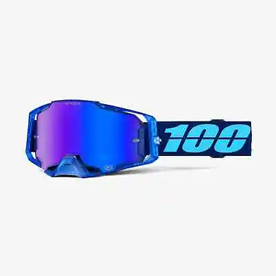 100% Armega Coupe HIPER Blue Mirror Lens Moto Motocross MTB Dirtbike MX Goggles • $129.28