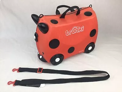 Trunki Harley Ladybug Ladybird Kids Ride On Day Case Suitcase Luggage Toy Box • £17