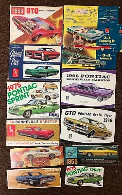 AMT MPC Model Box Art 1966 1968 GTO 64 66 Bonneville Grand Prix Pontiac Sprint • $2.75