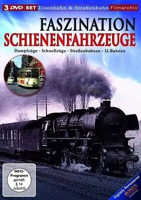 Faszination Schienenfahrzeuge [3 DVDs] Top Zustand • £16.10