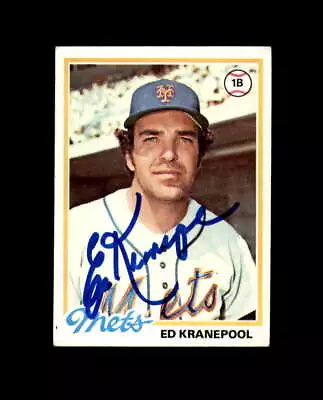 Ed Kranepool Signed Authentic 1978 Topps New York Mets Autograph • $10