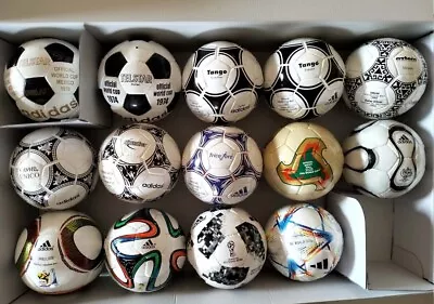 Adidas Historical Mini Ball Set Of 14 Pcs Fifa World Cup 1970 To 2022 Size 1 • $300