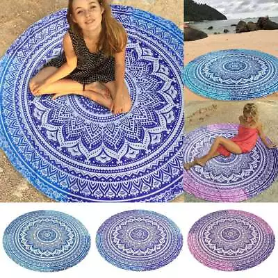 Hippie Mandala Round Tapestry Beach Throw Indian Yoga Mat Towel Blanket Picnic • $9.99