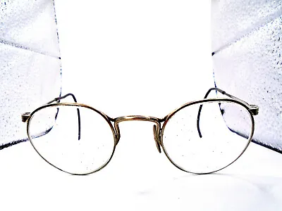 For Parts- Ful-Vue Silver Metal Round Vintage Wrap Around Eyeglasses Frames • $42.49