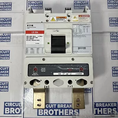 Eaton LD2600F 600 Amp 600V 2 Pole W/LT2500 500A Trip Circuit Breaker-Warranty • $1139.99