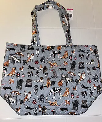 NWT Vera Bradley Grand Tote Bag Purse In Dog Show Dogs • $64.99