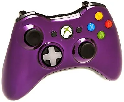 Microsoft Xbox 360 Chrome Series Wireless Controller Purple With BatteryCover • $114.89