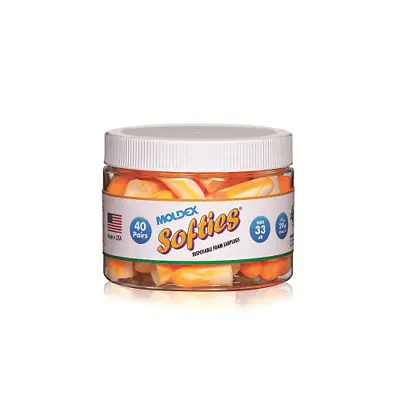 Moldex Earplug Canister Softies® Foam Orange/White With Swirls/Streaks • $15.41
