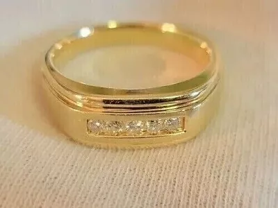 2Ct Round Cut Lab Created Diamond Men's Engagement Rings 14k Yellow Gold Plated • $149.99