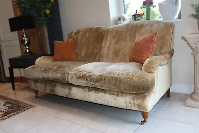 Quality Laura Ashley Sofa In Crushed Velvet • £795