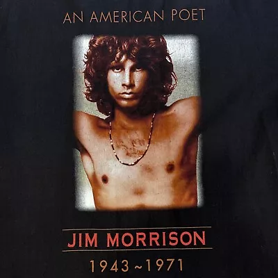 Jim Morrison An American Poet T Shirt Black XL The Doors VGC • $32.85