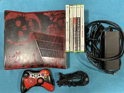 Xbox 360 Gears Of War Limited Edition Console Controller Games & Cords 1439 • $214.95