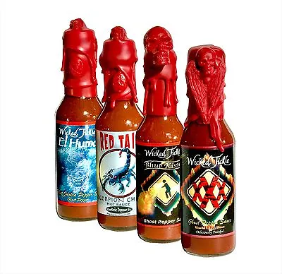 Hot Sauce Gift Set Ghost Pepper Scorpion Wax Seal Hot Sauce Collection Hottest • $44.99