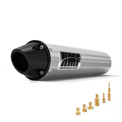 HMF Honda TRX 450R Slip On Exhaust Brushed W/Blk Euro + Jets (04-05) • $434.90