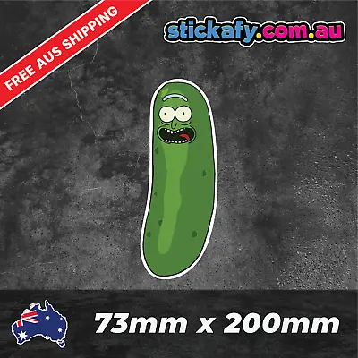 Pickle Rick Sticker Funny Laptop Car Window Bumper JDM Decal 4wd 4x4 Ute Tv • $4.95