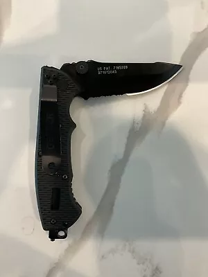 Vintage RARE Gerber Hinderer CLS Tactical Knife W/ Seatbelt Cutter/Glass Break • $48.95