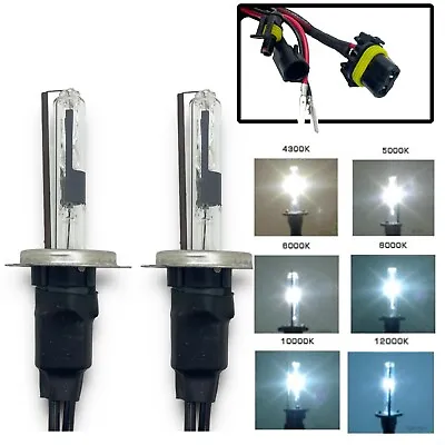 Pair Of Replacement H7R H7 Xenon Hid Bulbs Lighting Lamp Metal Base 6000K Uk • £8.99